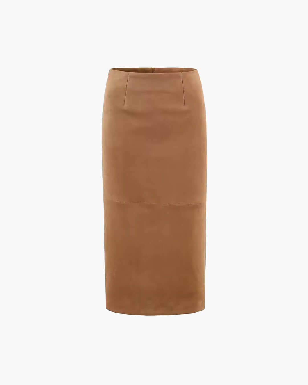 SOERA Mila High-Waist Faux Suede Midi Skirt - Skirt - SOERA-653315-BRO-S-86531 Beige S