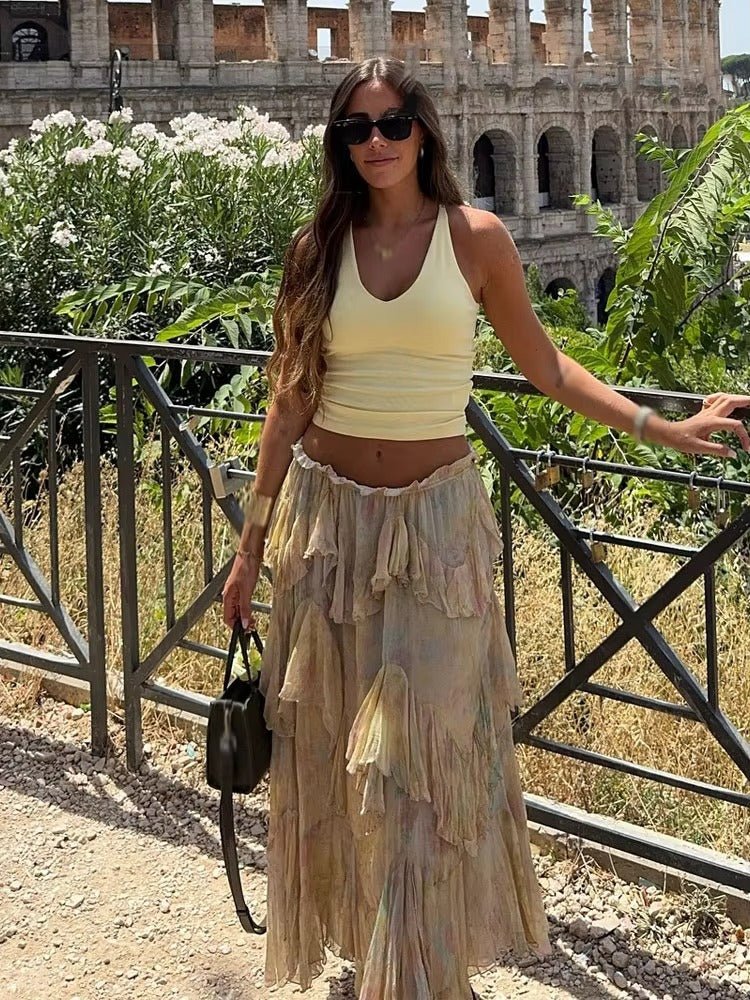 SOERA Serena Tiered Boho Maxi Skirt - Skirt - SOERA-758723-DEF-OS-91588 S