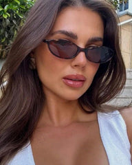Elena Retro Oval Cat Eye Sunglasses