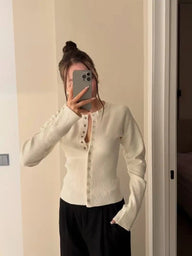 Catherine Cardigan slim con bottoni