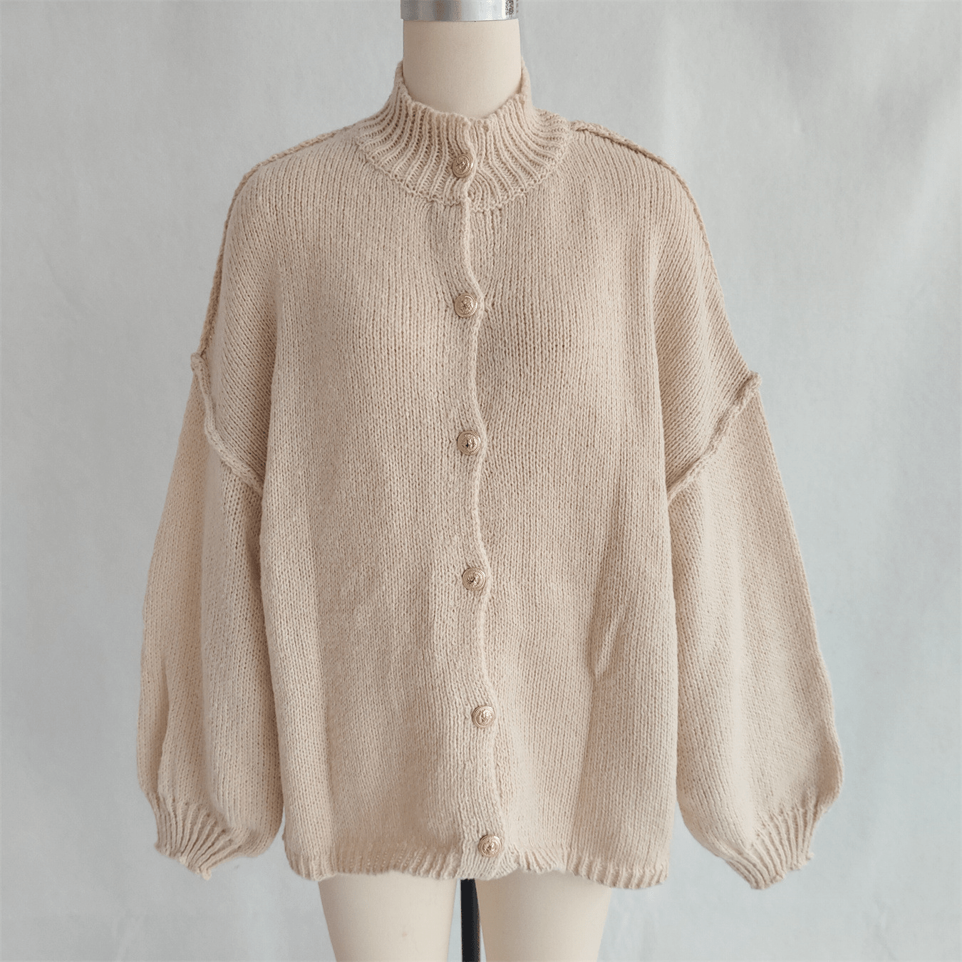 SOERA Greta Long Cardigan - Sweaters & Cardigans - WZ1758162480456434923 Champagne S