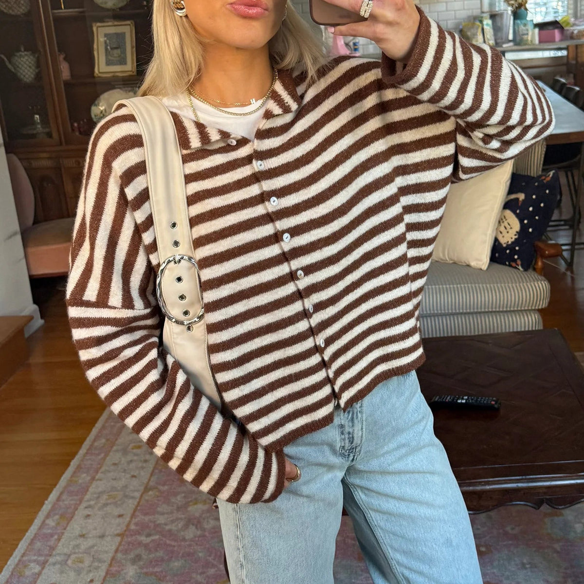 Sofia cardigan a righe