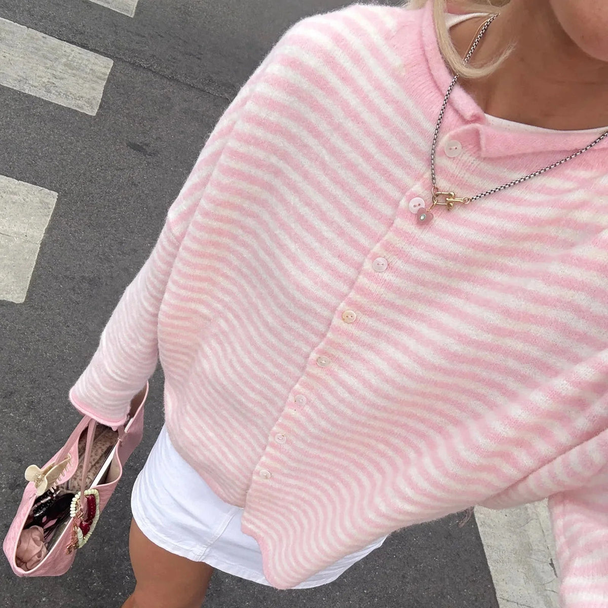 Sofia cardigan a righe