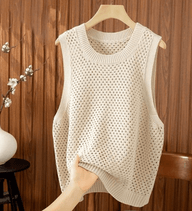 Canotta a maglia traforata Jamilla