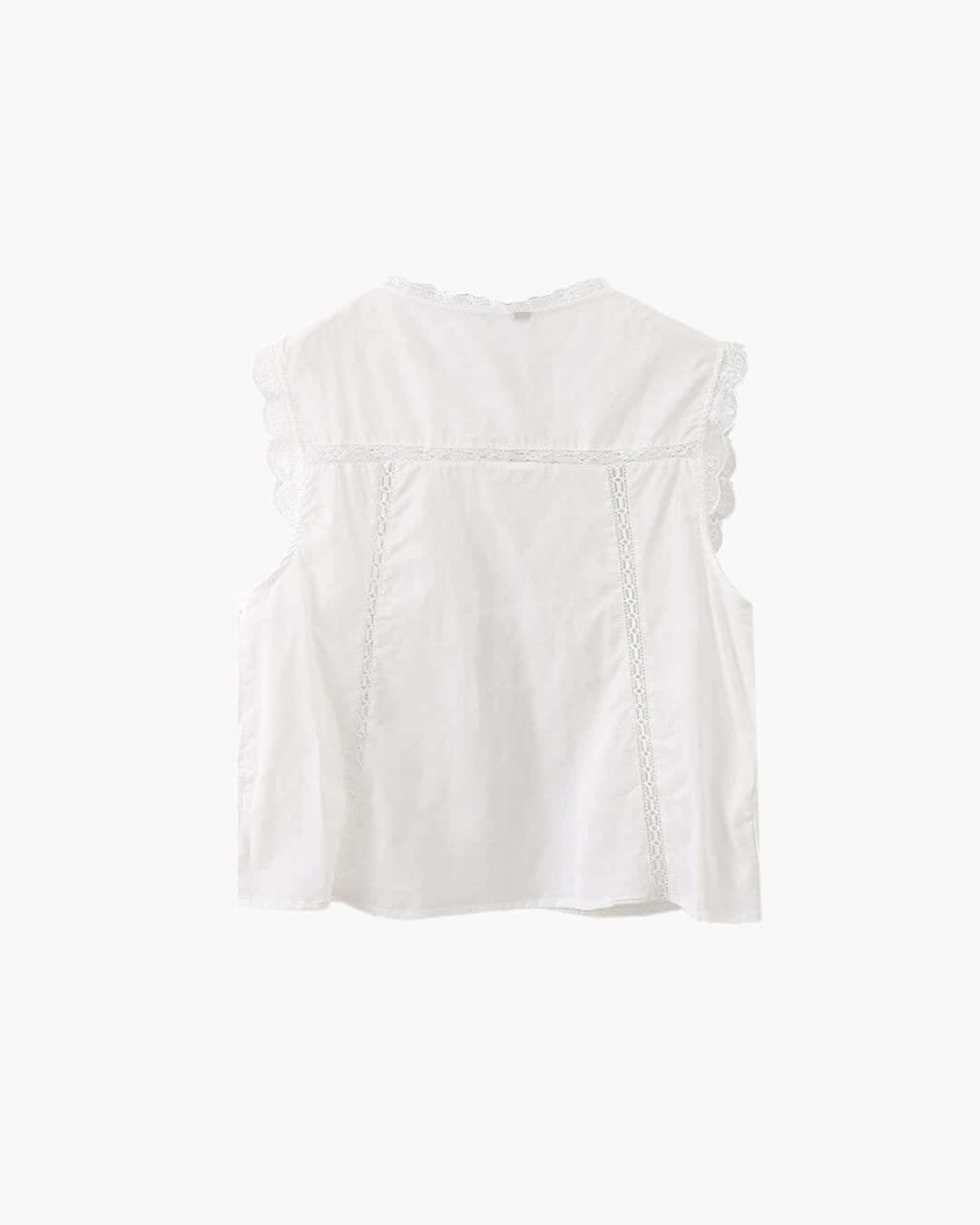 SOERA Juvie Embroidered Lace Trim Blouse - Tops - 1005007741959502-;vh1771345061615641872 White M