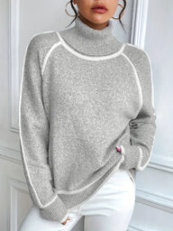 Maglione Dolcevita a Contrasto Juvy
