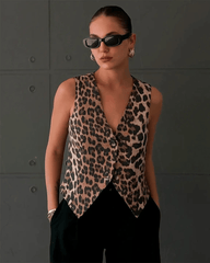 Gilet maculato Bianca